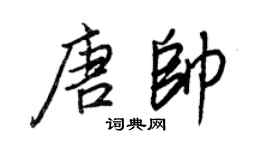 王正良唐帅行书个性签名怎么写