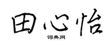 王正良田心怡行书个性签名怎么写