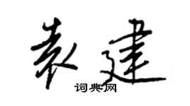 王正良袁建行书个性签名怎么写