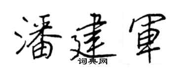 王正良潘建军行书个性签名怎么写