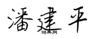 王正良潘建平行书个性签名怎么写