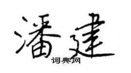 王正良潘建行书个性签名怎么写