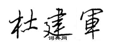 王正良杜建军行书个性签名怎么写