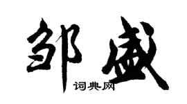 胡问遂邹盛行书个性签名怎么写