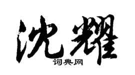 胡问遂沈耀行书个性签名怎么写