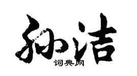 胡问遂孙洁行书个性签名怎么写