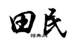 胡问遂田民行书个性签名怎么写