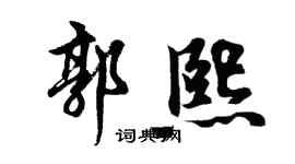 胡问遂郭熙行书个性签名怎么写