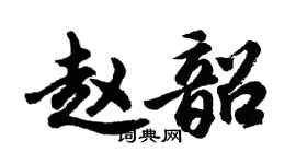 胡问遂赵韶行书个性签名怎么写