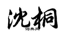 胡问遂沈桐行书个性签名怎么写