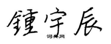 王正良钟宇辰行书个性签名怎么写