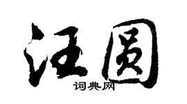 胡问遂汪圆行书个性签名怎么写