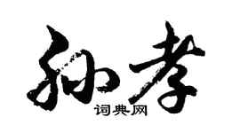 胡问遂孙孝行书个性签名怎么写