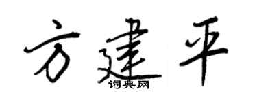 王正良方建平行书个性签名怎么写