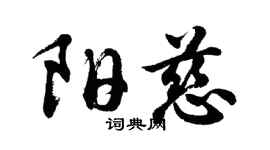 胡问遂阳慈行书个性签名怎么写