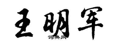 胡问遂王明军行书个性签名怎么写