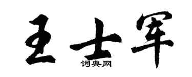 胡问遂王士军行书个性签名怎么写