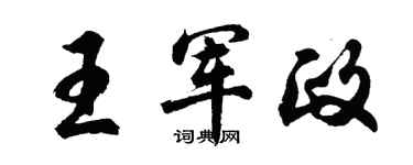 胡问遂王军政行书个性签名怎么写