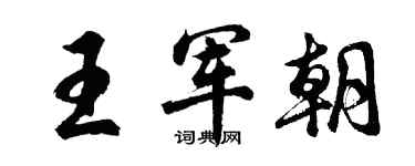 胡问遂王军朝行书个性签名怎么写