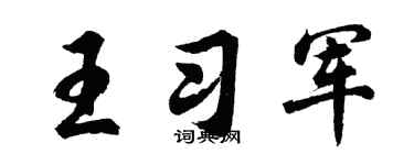 胡问遂王习军行书个性签名怎么写