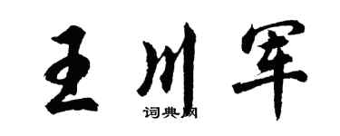 胡问遂王川军行书个性签名怎么写