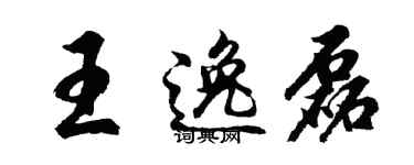 胡问遂王逸磊行书个性签名怎么写