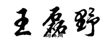 胡问遂王磊野行书个性签名怎么写