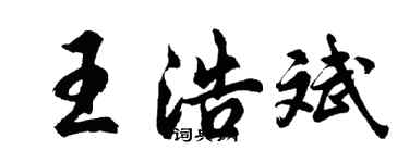 胡问遂王浩斌行书个性签名怎么写