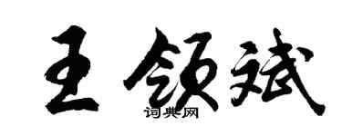 胡问遂王领斌行书个性签名怎么写