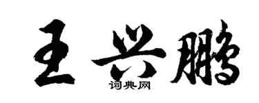 胡问遂王兴鹏行书个性签名怎么写