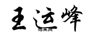 胡问遂王运峰行书个性签名怎么写