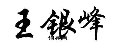 胡问遂王银峰行书个性签名怎么写