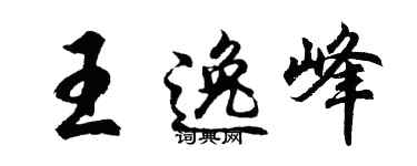 胡问遂王逸峰行书个性签名怎么写