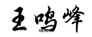 胡问遂王鸣峰行书个性签名怎么写