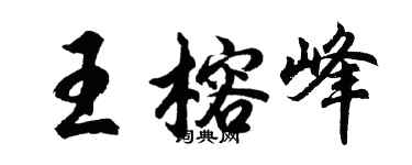 胡问遂王榕峰行书个性签名怎么写