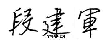 王正良段建军行书个性签名怎么写