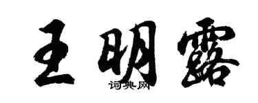 胡问遂王明露行书个性签名怎么写