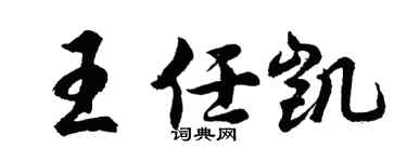 胡问遂王任凯行书个性签名怎么写