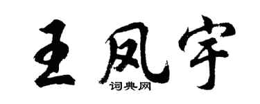 胡问遂王凤宇行书个性签名怎么写