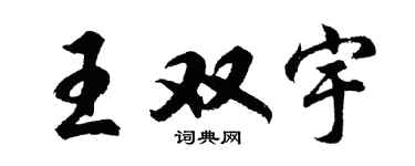 胡问遂王双宇行书个性签名怎么写