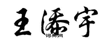 胡问遂王添宇行书个性签名怎么写