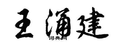 胡问遂王涌建行书个性签名怎么写