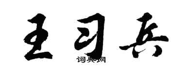 胡问遂王习兵行书个性签名怎么写