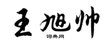 胡问遂王旭帅行书个性签名怎么写