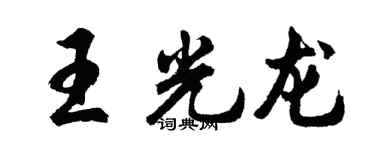 胡问遂王光龙行书个性签名怎么写