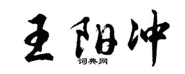 胡问遂王阳冲行书个性签名怎么写