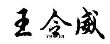 胡问遂王令威行书个性签名怎么写