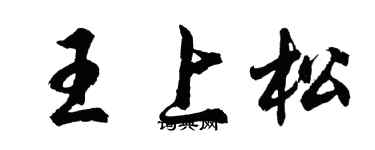 胡问遂王上松行书个性签名怎么写