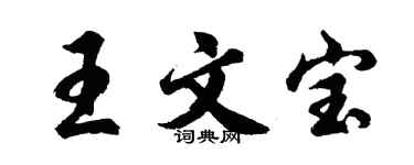 胡问遂王文宝行书个性签名怎么写