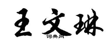 胡问遂王文琳行书个性签名怎么写